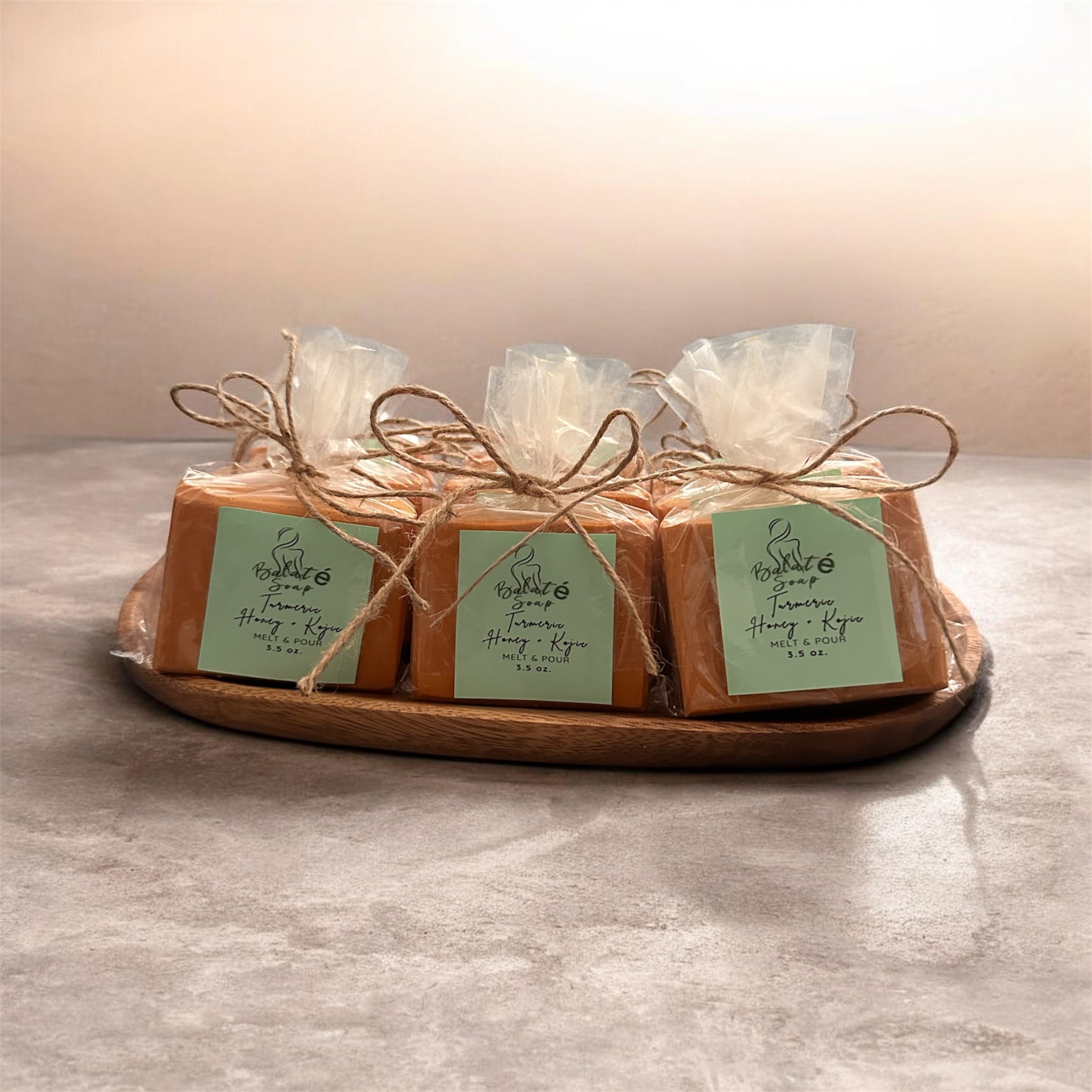 Triple Glow Set – Turmeric, Honey + Kojic Soap - Goat Milk Base Melt & Pour (3-Pack)