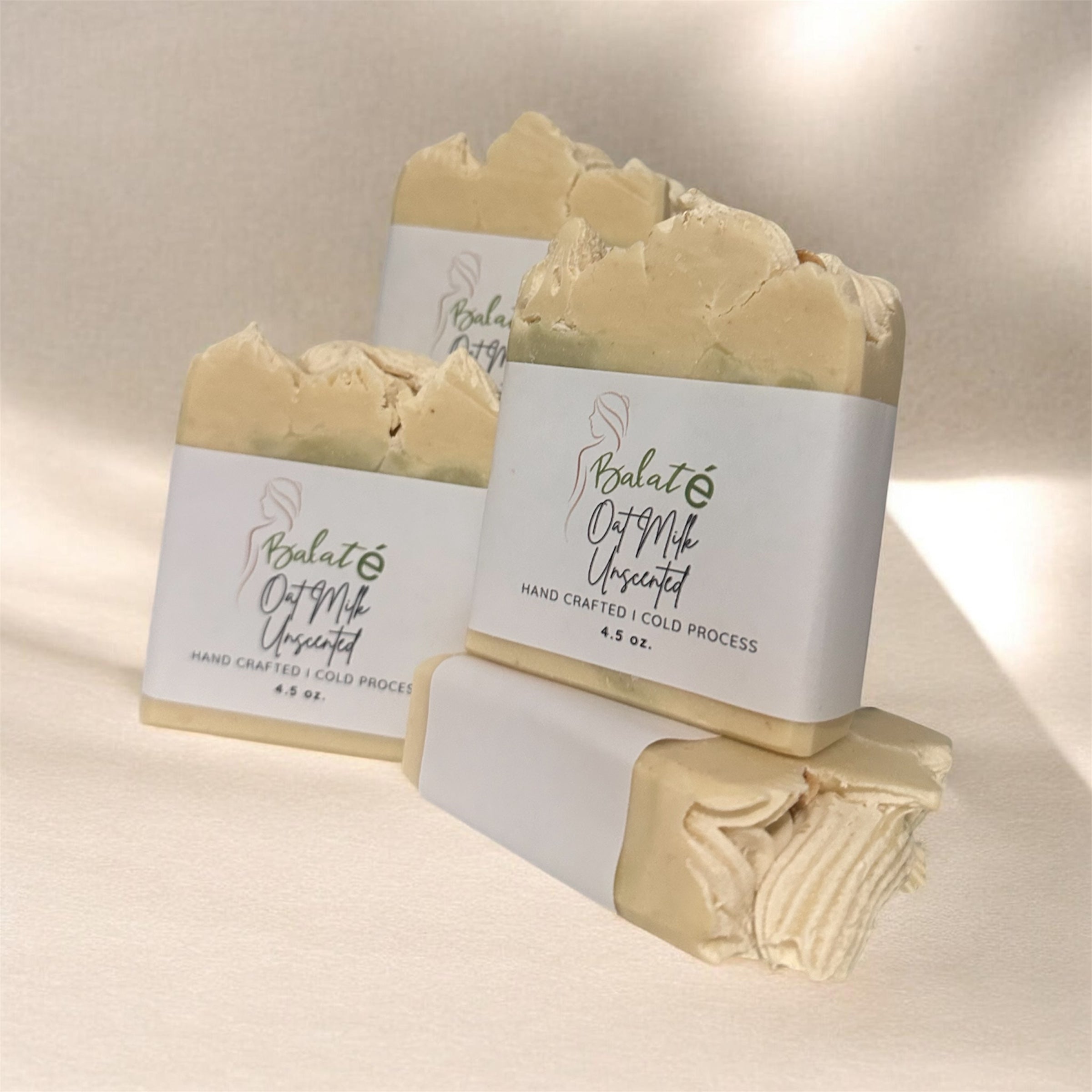 Oat Milk Unscented Handmade Soap – Bundle of 4 Bars