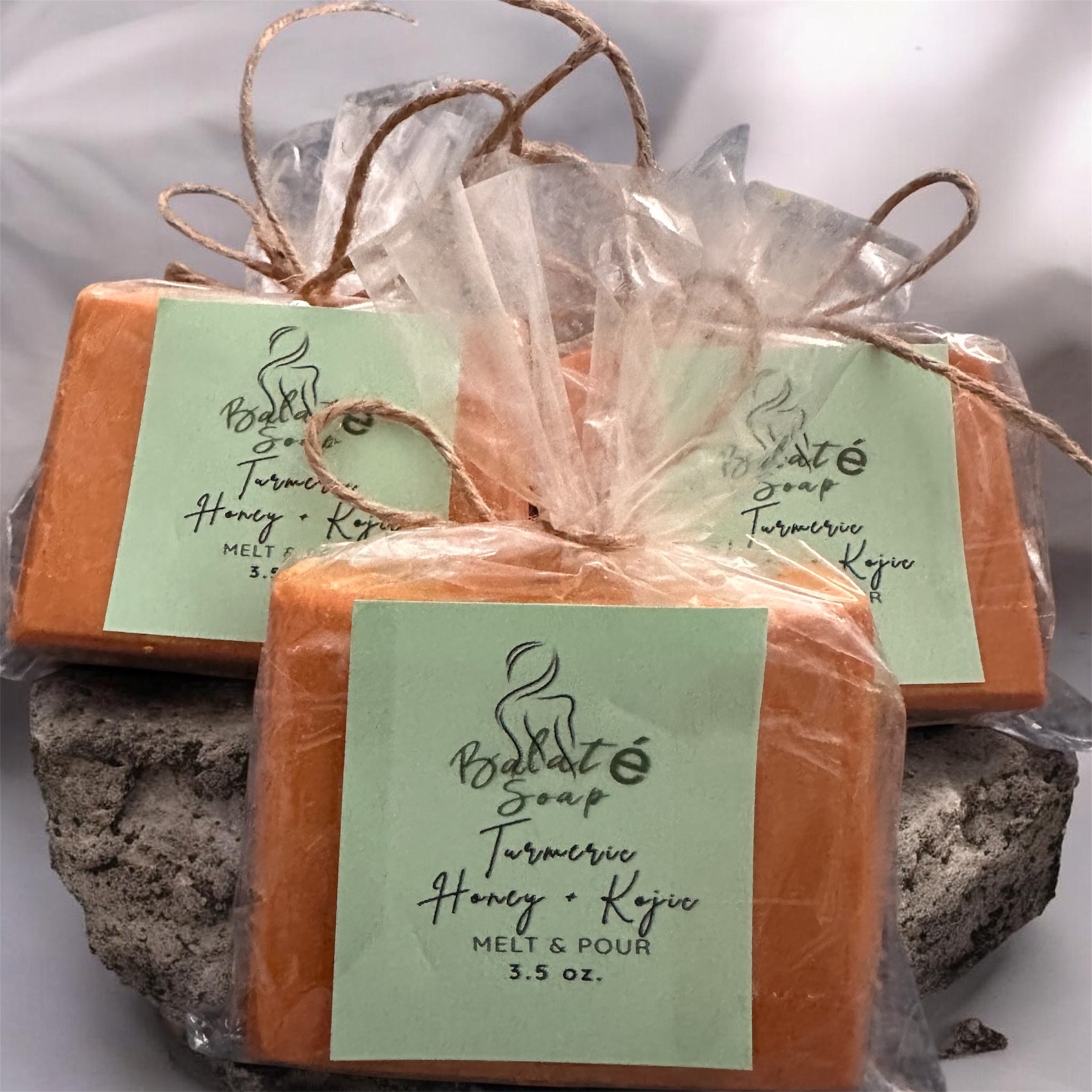 Triple Glow Set – Turmeric, Honey + Kojic Soap - Goat Milk Base Melt & Pour (3-Pack)