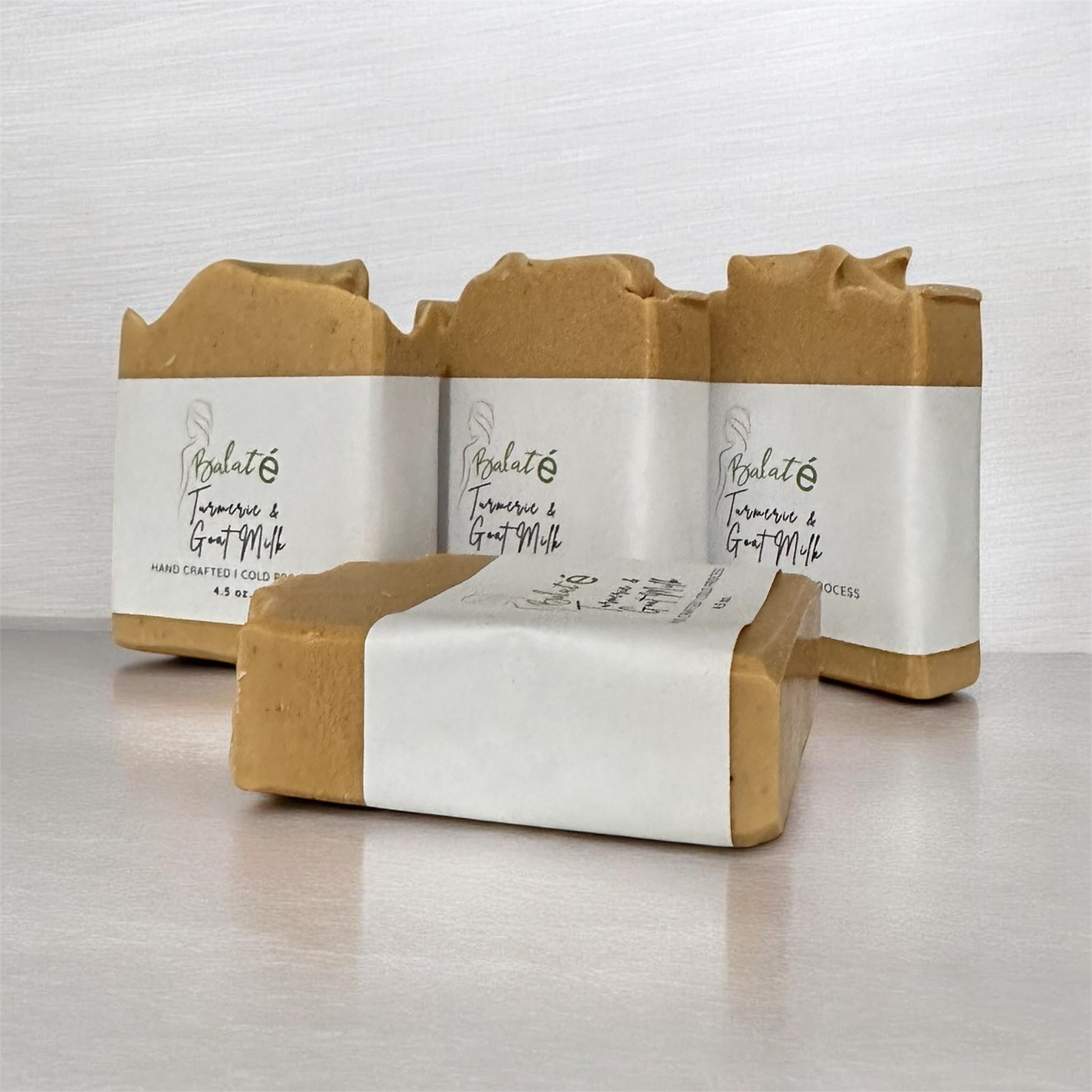 Handmade Turmeric Goat Milk Soap – Moisturizing & Glow-Boosting - Bundle of 4