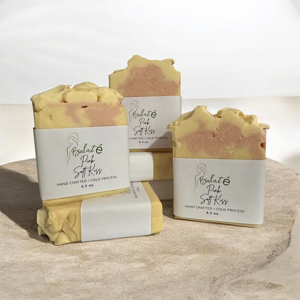 Pink Kiss Handmade Soap – Bundle of 4 Bars