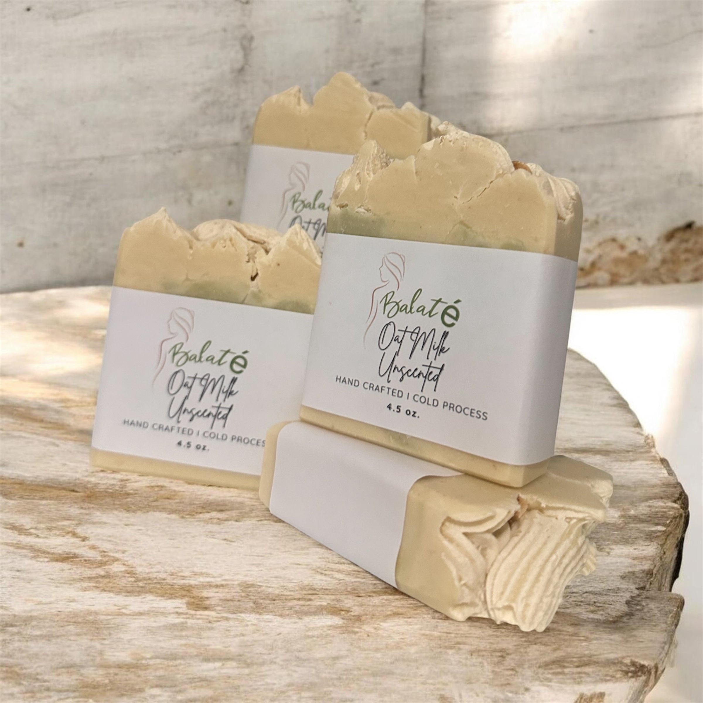 Oat Milk Unscented Handmade Soap – Bundle of 4 Bars