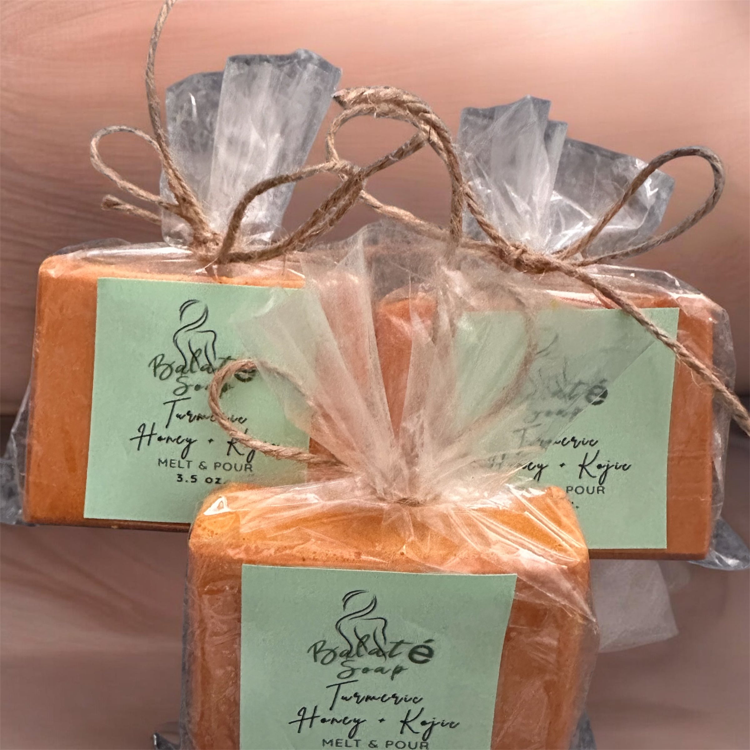 Triple Glow Set – Turmeric, Honey + Kojic Soap - Goat Milk Base Melt & Pour (3-Pack)