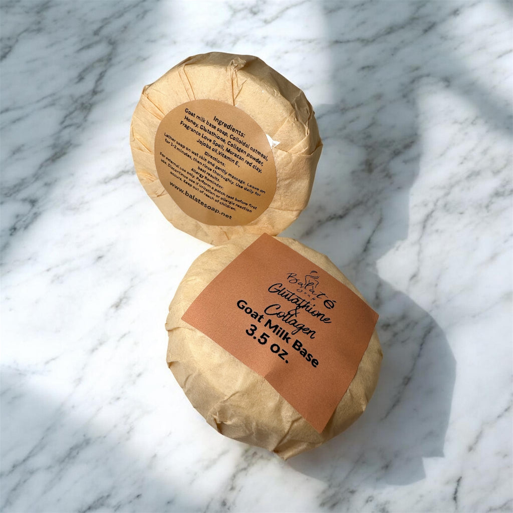 GlutaGlow Trio – Glutathione & Collagen Goat Milk Melt & Pour Soap (3-Pack)